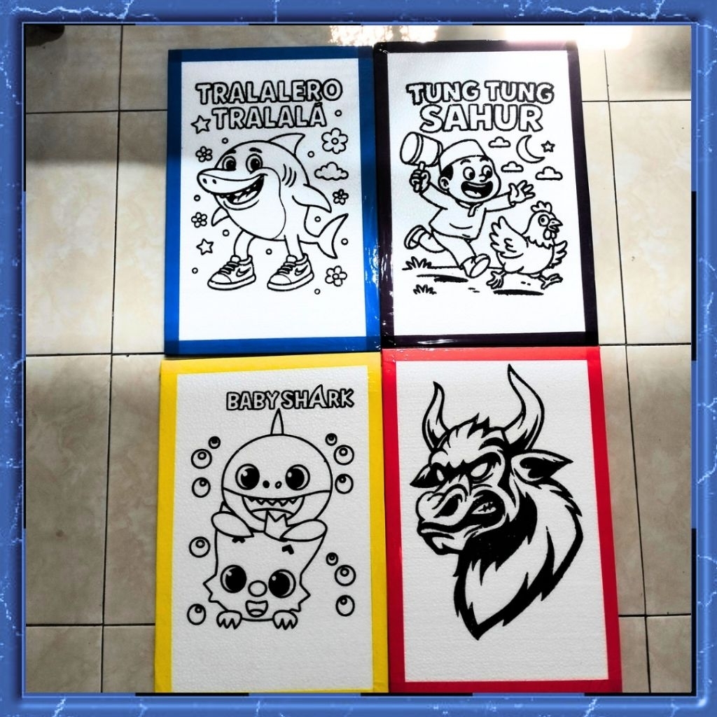 

Styrofoam Lukis Anak (ISI 20 pcs) Jumbo 50cm x 33cm Gambar Gabus Melukis Styrofoam Melukis anak