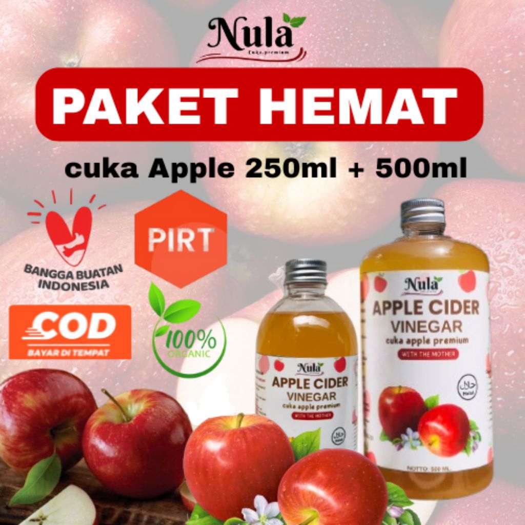 

CUKA APPLE PREMIUM | PAKET HEMAT 250ml + 500ml NULA CUKA appel