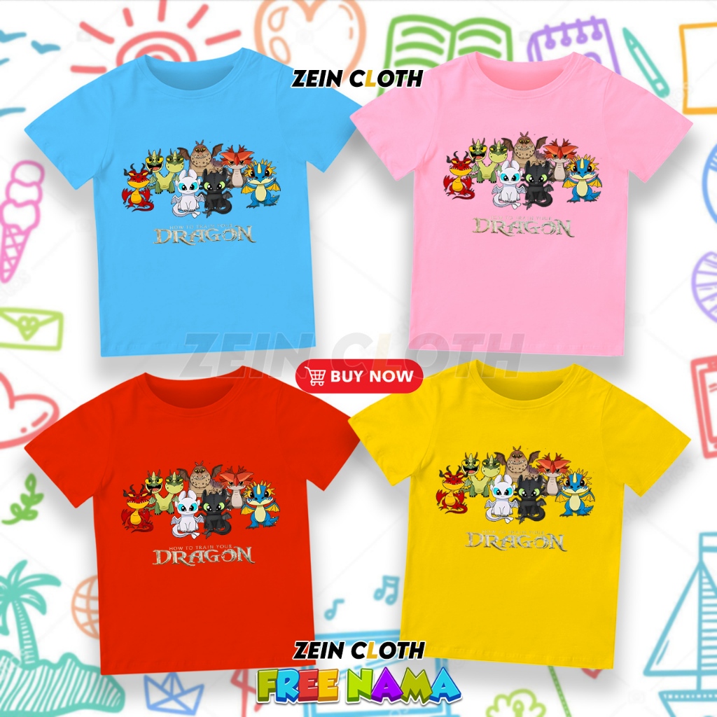 Kaos Anak Kartun Toothless / Baju Anak Toothless