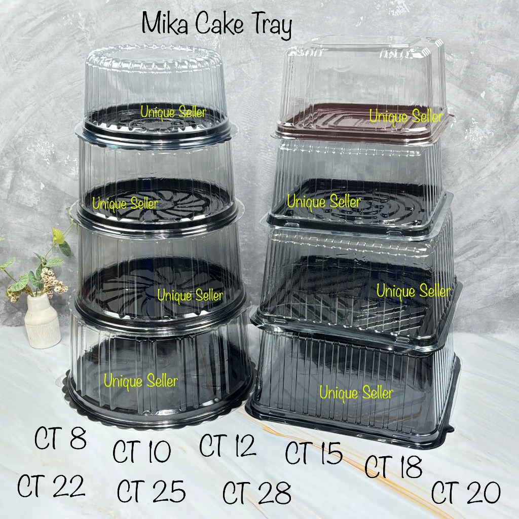 [Isi10] Mika CT 8 10 12 15 18 20 22 25 28 Bulat Kotak / Mika Cake Tray 8 10 15 18 20 22 25 28 cm Bul