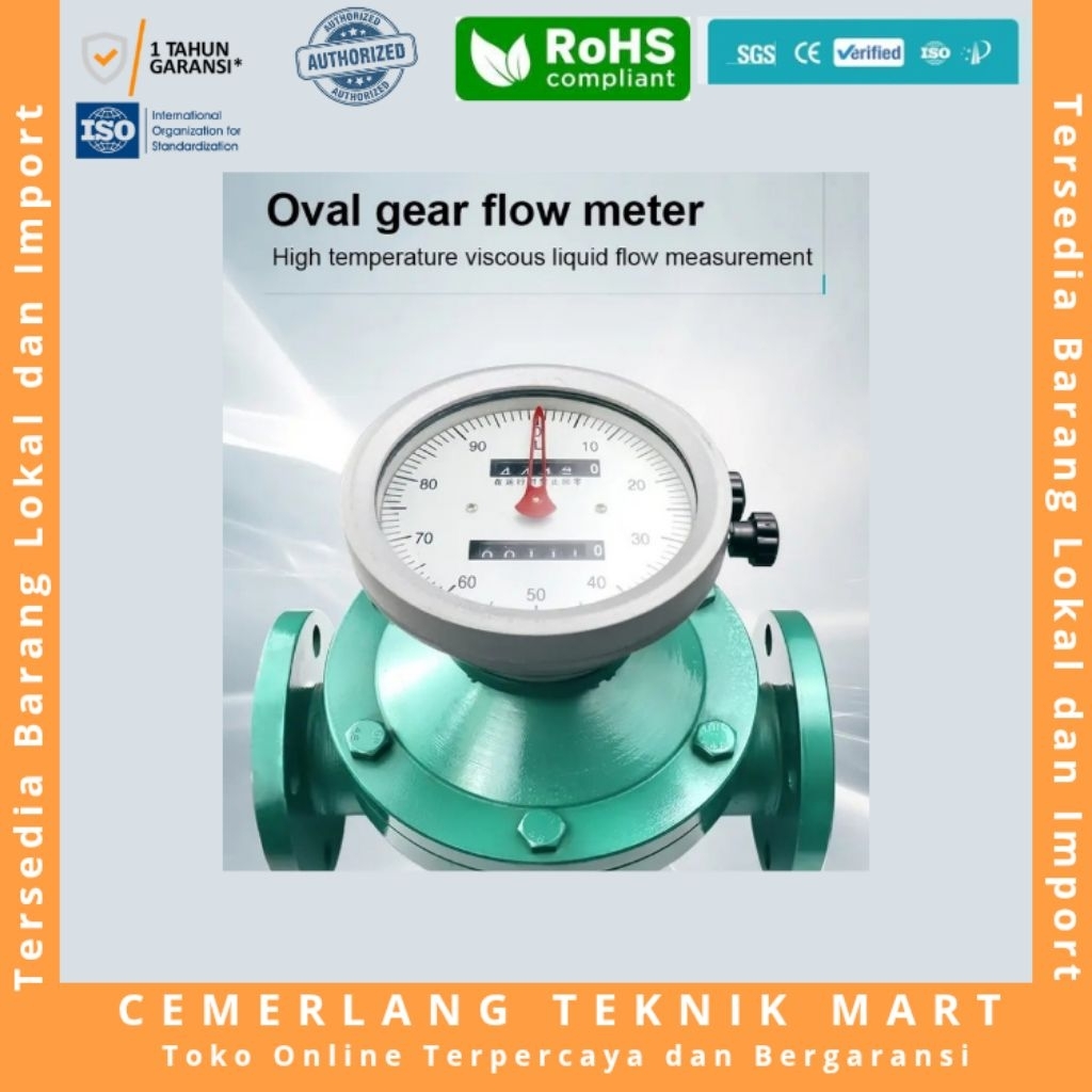 Flow meter OGM Minyak DN100 Flow Meter Solar Flange 4”Inch Meteran Oval Gear Pump Model Tokico
