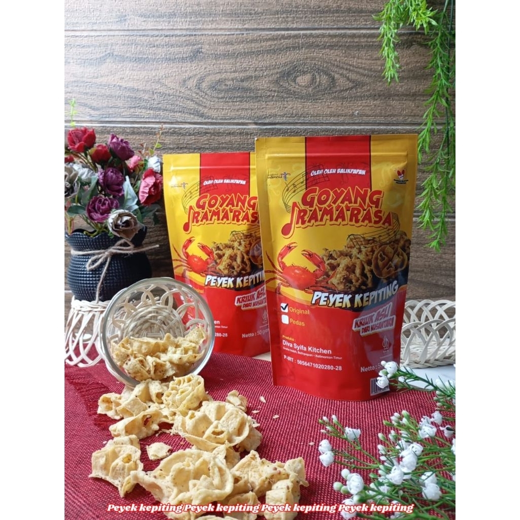 

Peyek Kepiting Goyang Iramarasa kemasan pouch 50gram