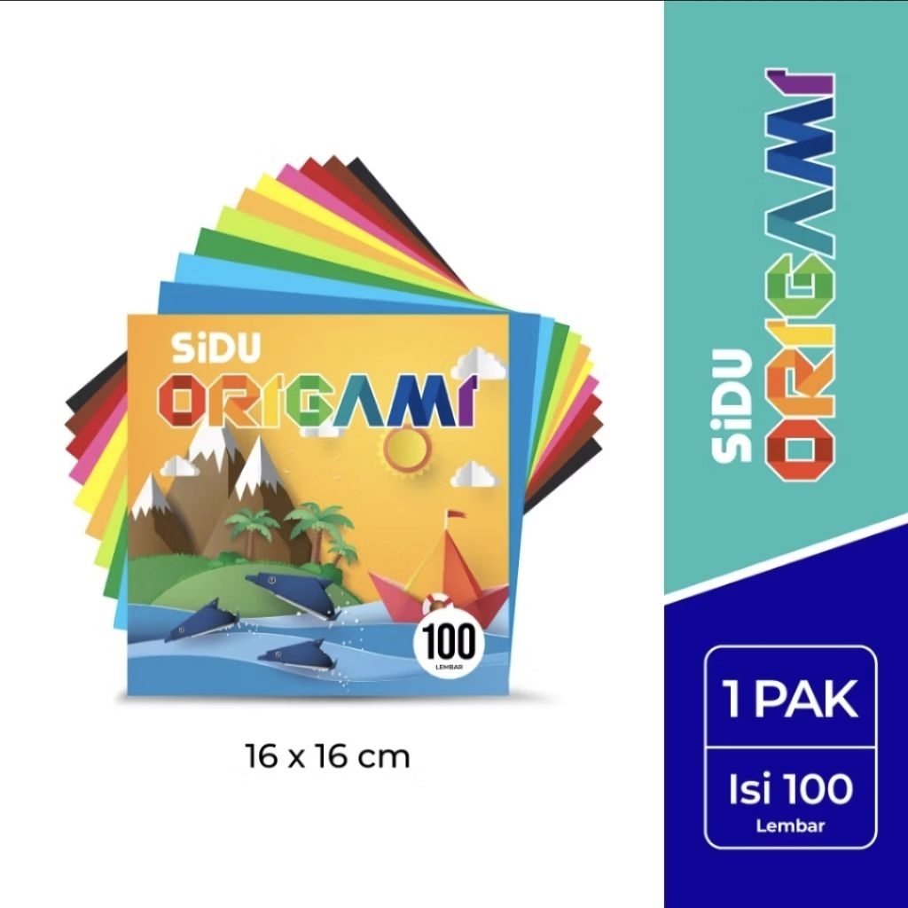 

Sidu Origami 16 x 16 cm (100 lembar) / kertas lipat sidu 1 sisi