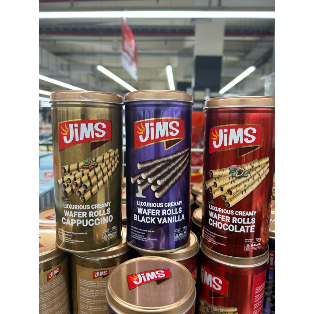 

JIMS wafer rolls kaleng 150gram