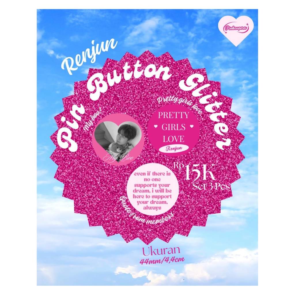 Glitter Pin Button NCT DREAM