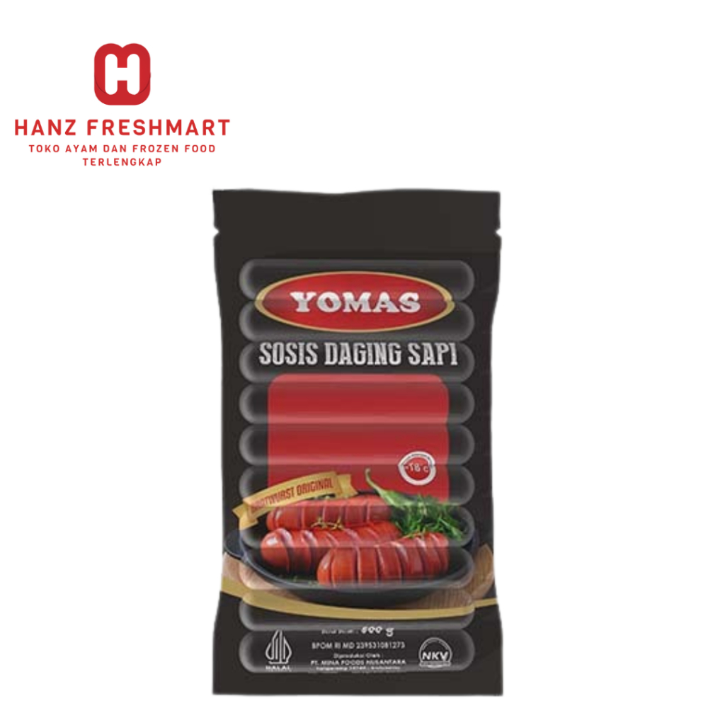 

Yomas Sosis Sapi Spesial Merah 500gr - Hanz Freshmart