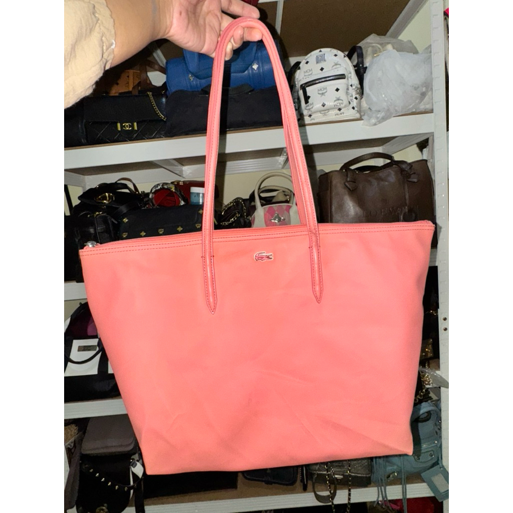 Tote Lacoste Shopping Bag Full Baby Pink