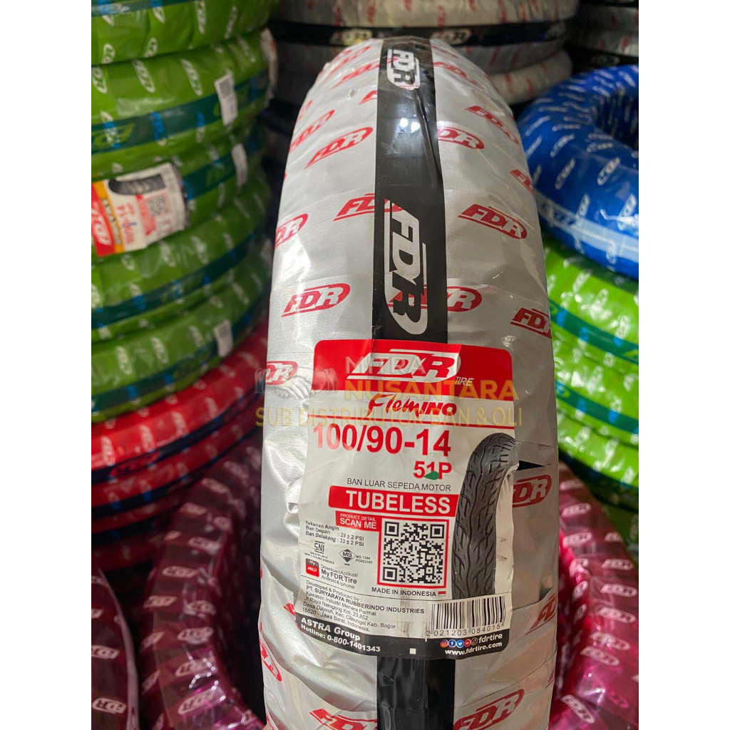 [READY COD] BAN FDR 100/90-14 FLEMINO TUBELESS Ban Motor LEXI S, LEXI, ALL SERIES