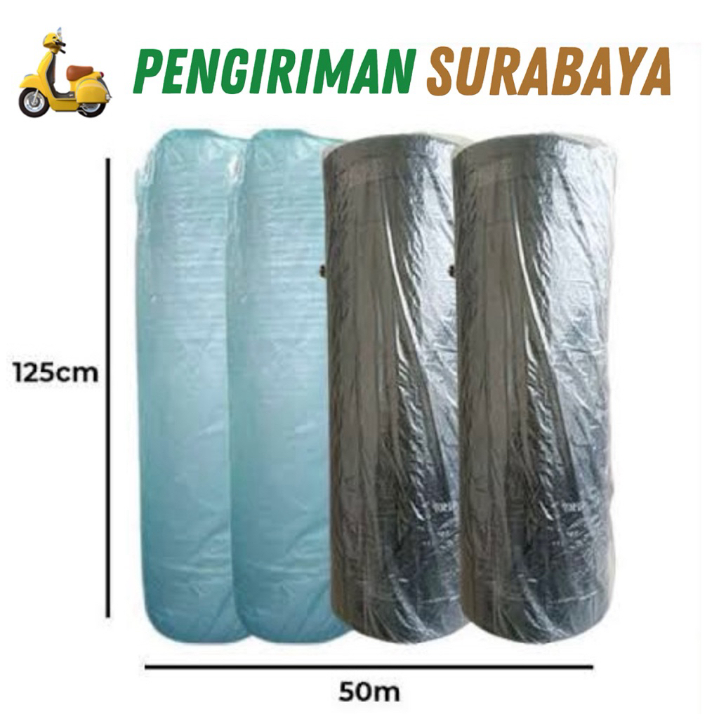 

bubble wrap putih dan hitam / bubble wrap 1 roll , 125cm X 50m , berat 2-3Kg