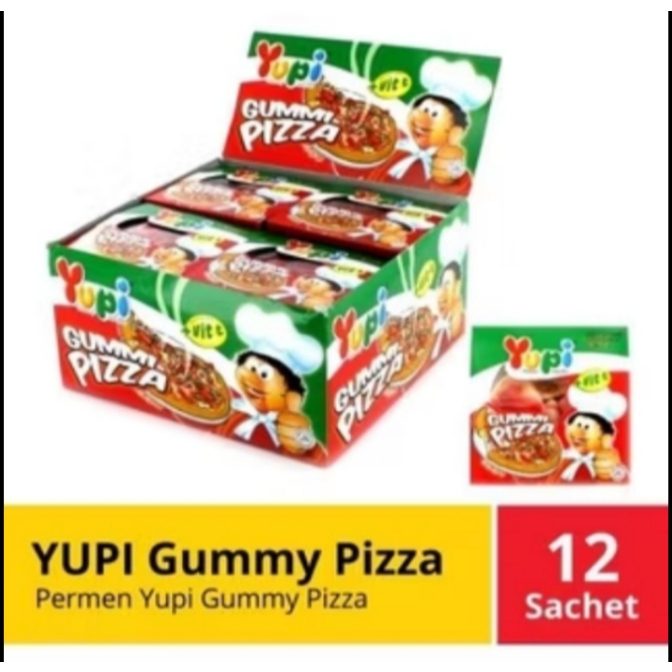 

Yupi Gummi Pizza / Permen Yupi 1 Box Isi 12 Pcs