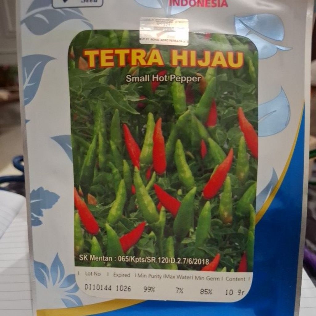 Benih cabai rawit TETRA HIJAU 10 gr Royal seed