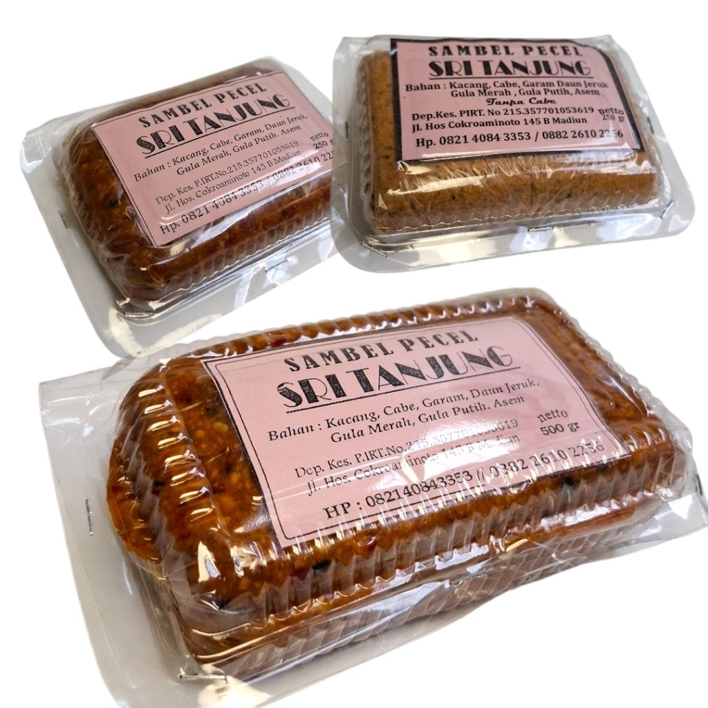 

Sambel Pecel Madiun Bumbu Pecel Madiun Sri Tanjung Madiun 500gr dan 250gr