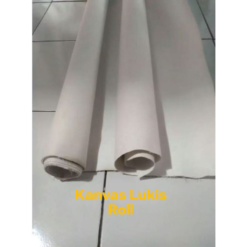 

Promo! Kanvas Roll Bahan Premium Ukuran 160x300 Kain TC/Blacu Sudah Gesso Siap Pakai