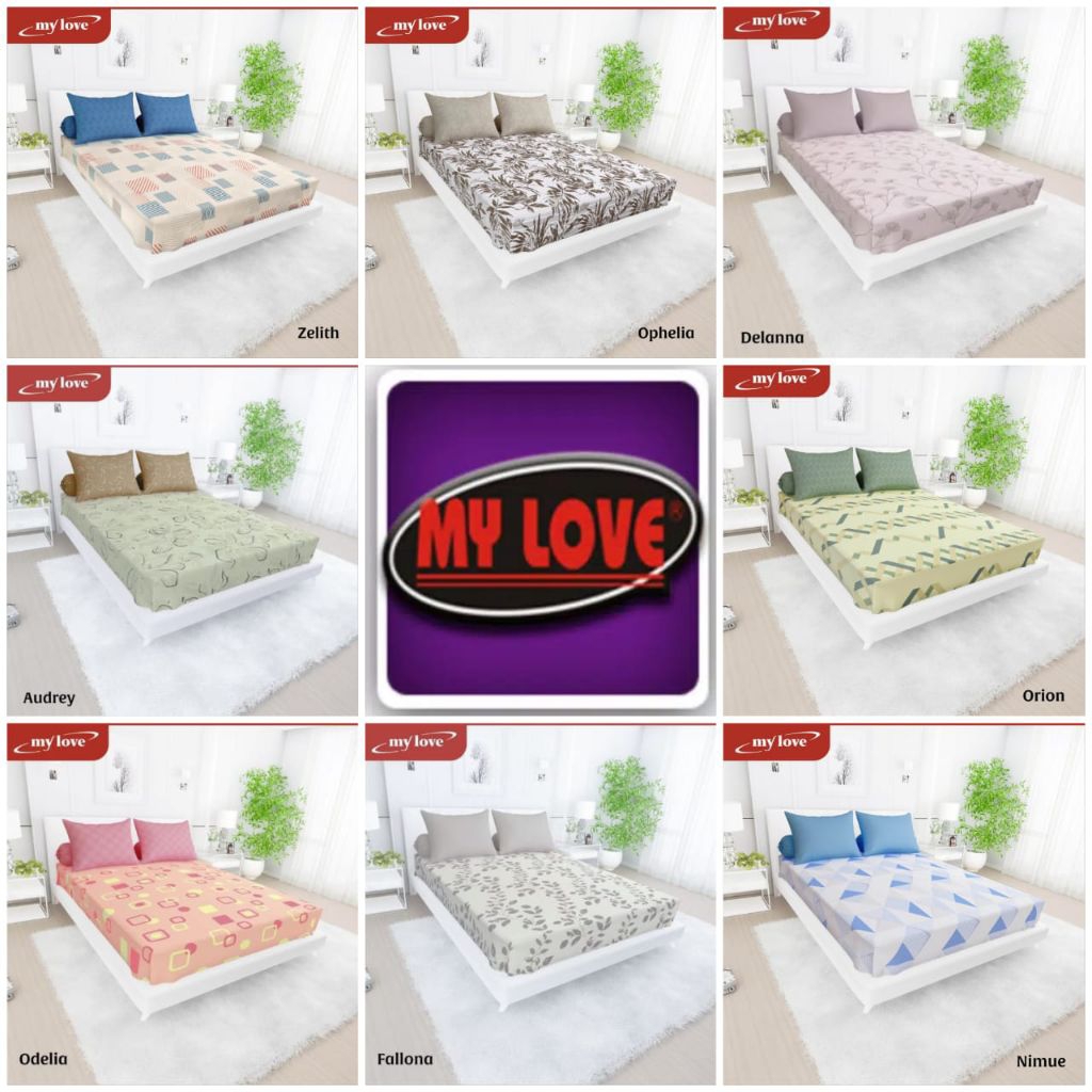 Sprei my love 180x200 tinggi 30cm sprei all new my love original