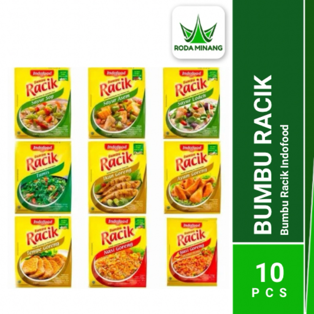 

Racik Indofood Bumbu Instant Renteng Bubuk Penyedap Masakan Powder Seasoning Isi 10 Pcs