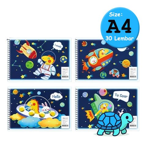 

Aimilo Buku Gambar A4 30 Lembar – Spiral 360° Kertas Tebal 100gsm Tema Dinosaurus untuk Menggambar & Mewarnai
