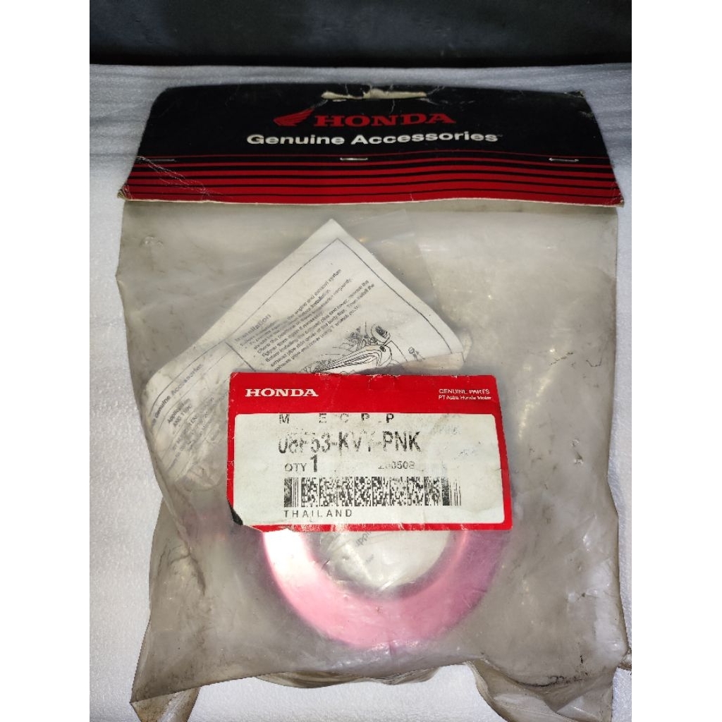 Aksesoris Muffler End Cover Tutup Knalpot Pink Original Honda BEAT KARBU