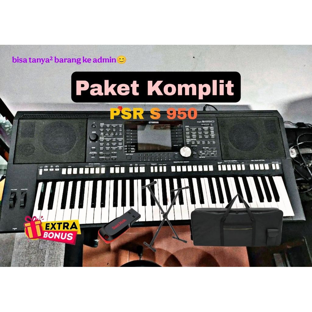 KEYBOARD YAMAHA PSR S 950 ISTIMEWA FULLSET PAKET LENGKAP SIAP MANGGUNG ORGAN TUNGGAL