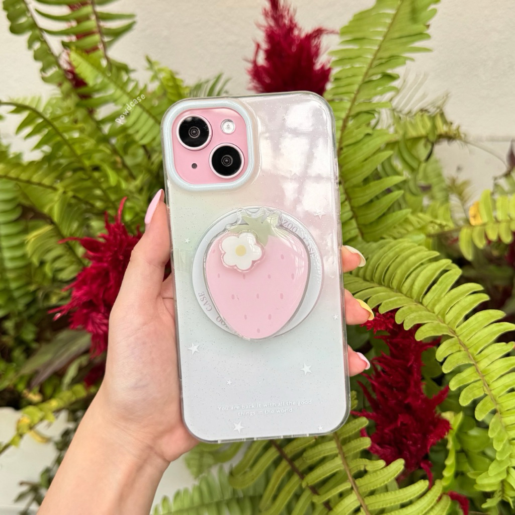 [READY] Milky Strawberry Case Magsafe Iphone 13-16pro max | POWDCASE