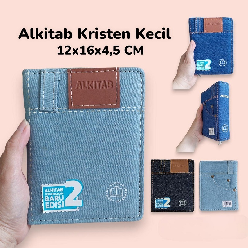 Alkitab Kristen Kecil Sampul TB2 034 Jeans Pocket Terjemahan Baru 2 LAI Anak Mini LAI