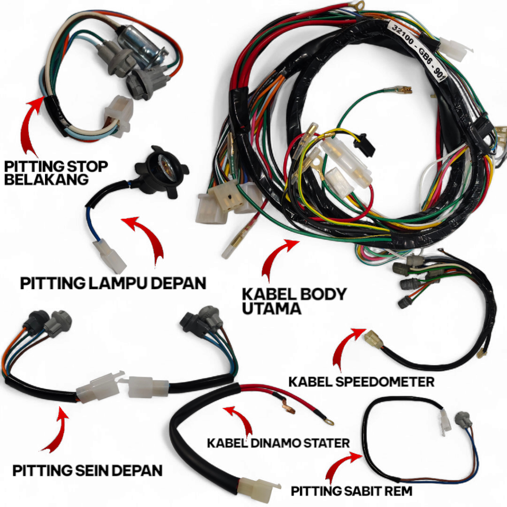 Fullset Kabel Bodi Body Komplit Honda Astrea Grand Impressa legenda 7 Item Set Paket Lengkap Astrea 