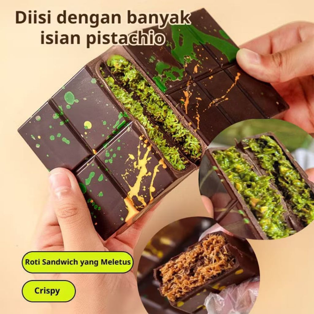 

Coklat Dubai "PISTACHIO KUNAFE" Berat ±270 gr Chocolate Crispy Cokelat Viral Makanan Cocolate