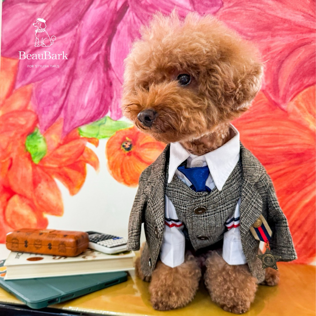 [READY STOCK] Monsieur Thom Browne - Blazer, Waiscoat & Shirt Set (Baju Jas Premium Anjing & Kucing)