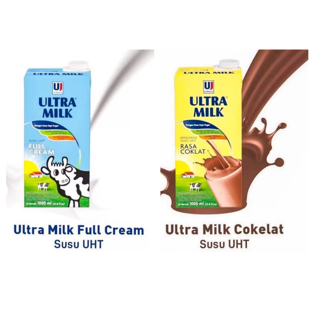 

susu ultra 1 liter/susu UHT/susu ultra milk 1000 ml/susu full cream coklat/susu ultra milk 1 liter