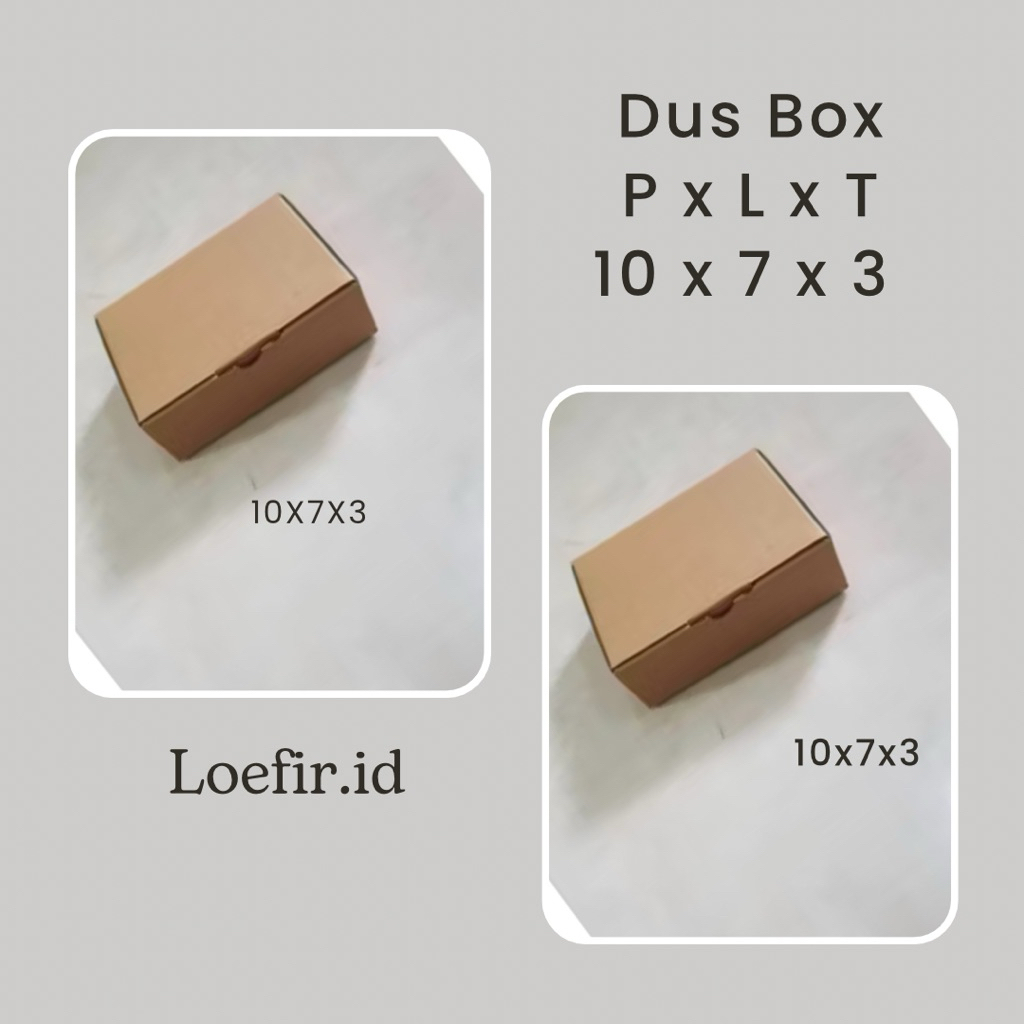 

KARDUS BOX PACKING / PACKAGING UK ( 10x7x3 )cm / E FLUTE