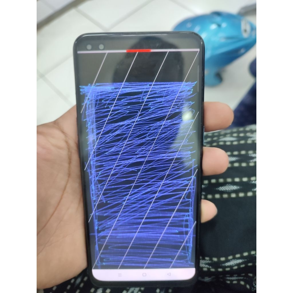 LCD RENO 4 4G ORI COPOTAN MINUS