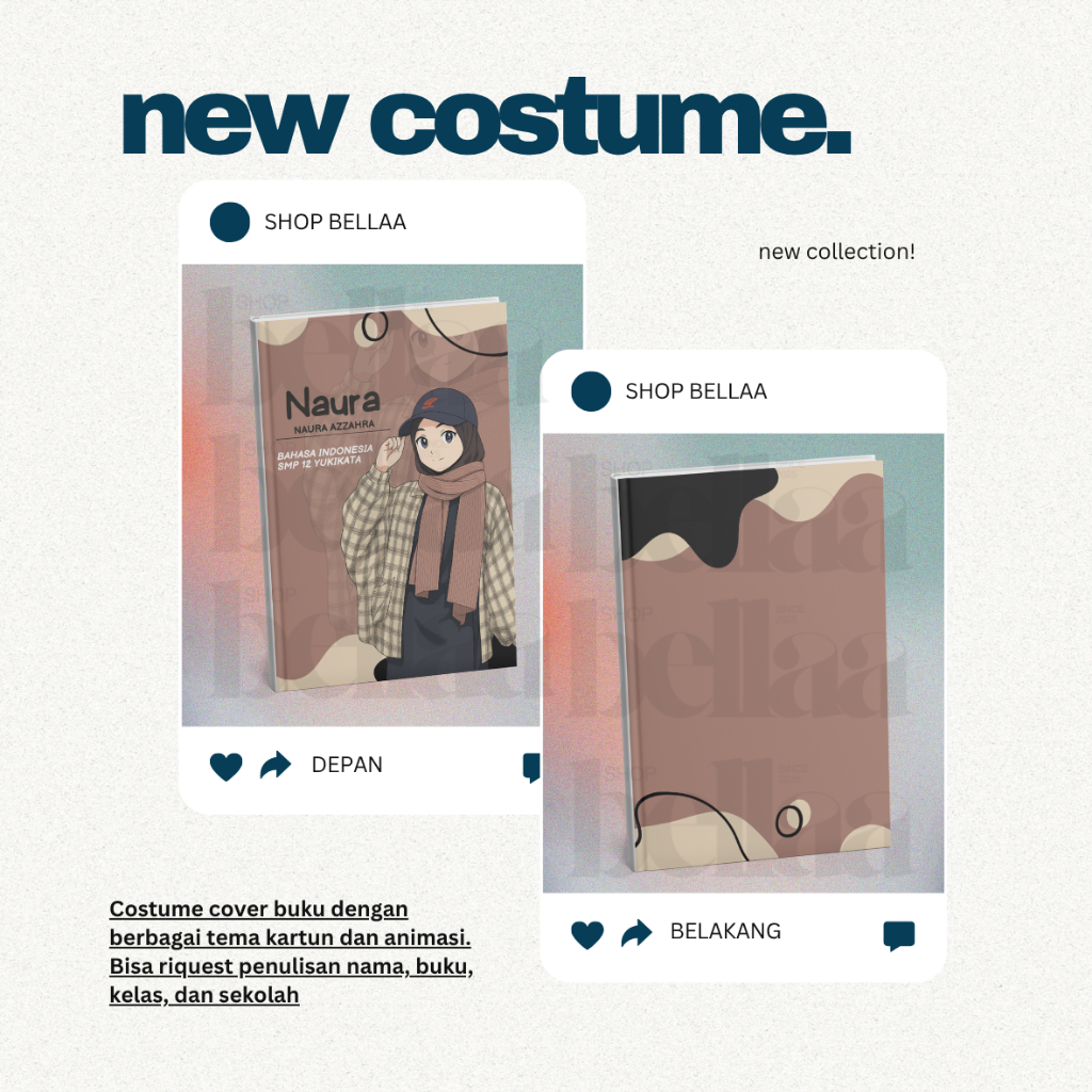 

COSTUME COVER BUKU LUCU & UNIK UNTUK ANAK - PAUD, SD, SMP, SMA (bagian 4 #3)