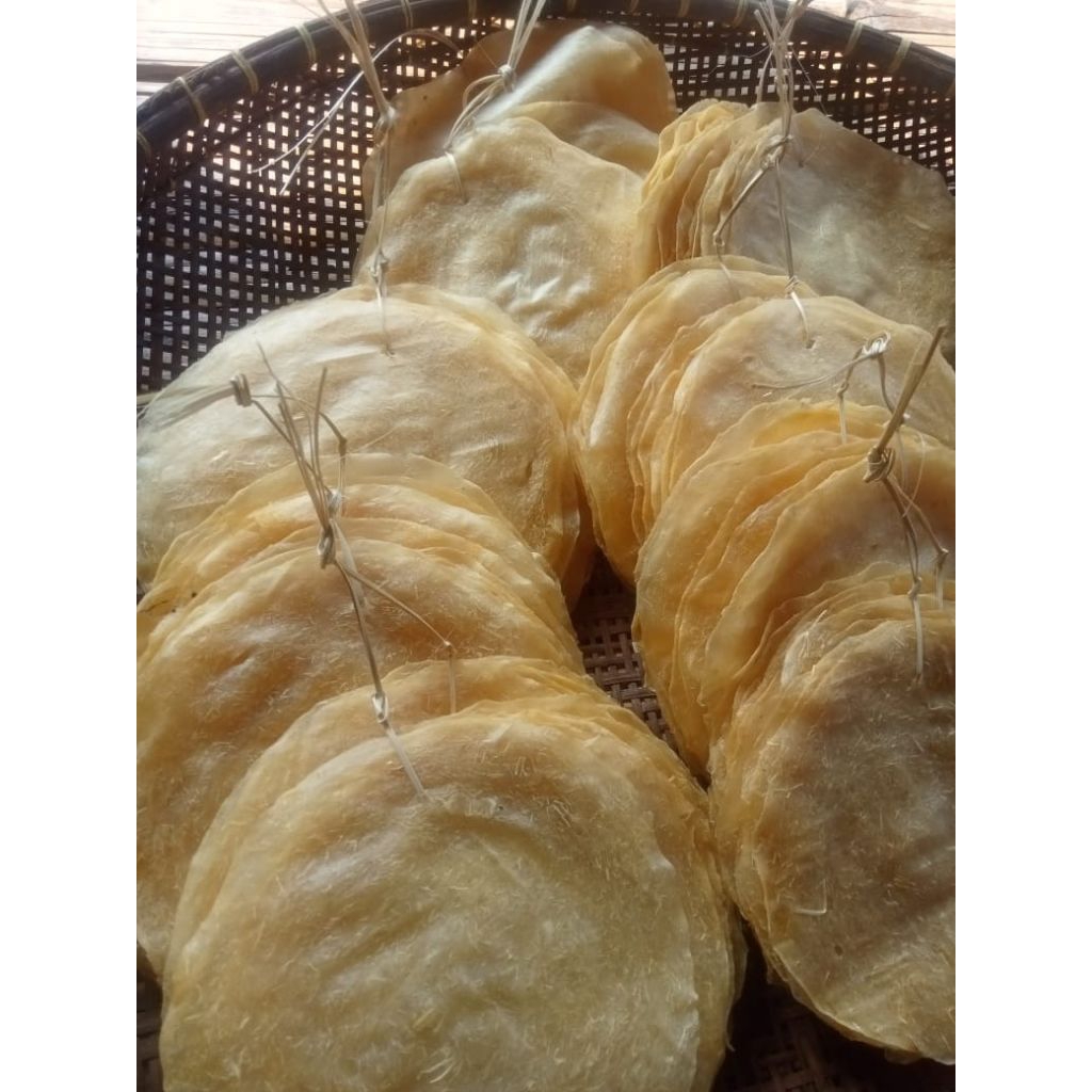 

(PROMO) Opak singkong mentah original perikat isi 10 pcs ukuran jumbo, opak/kerupuk singkong/ cemilan tradisional