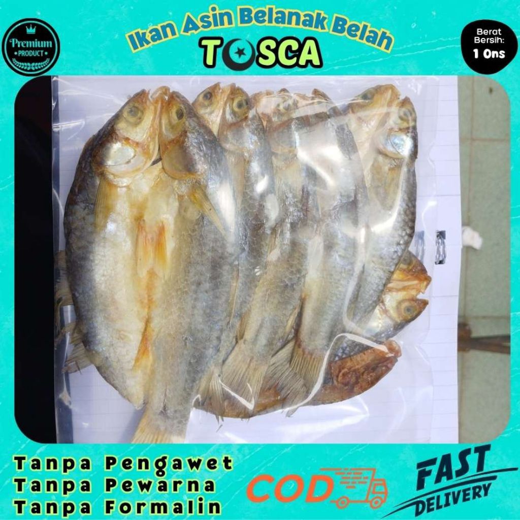 

Ikan Asin Belanak Tosca 100 Gram harga Terjangkau kualitas premium