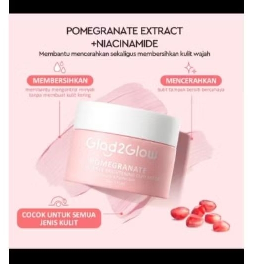 pomegranate niacinamide brightening clay mask