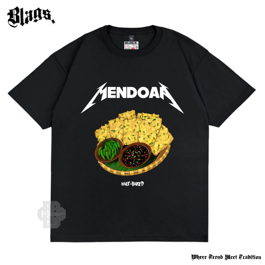 Blags T-shirt Metallica Mendoan Kaos Plesetan band Kaos Distro Unisex