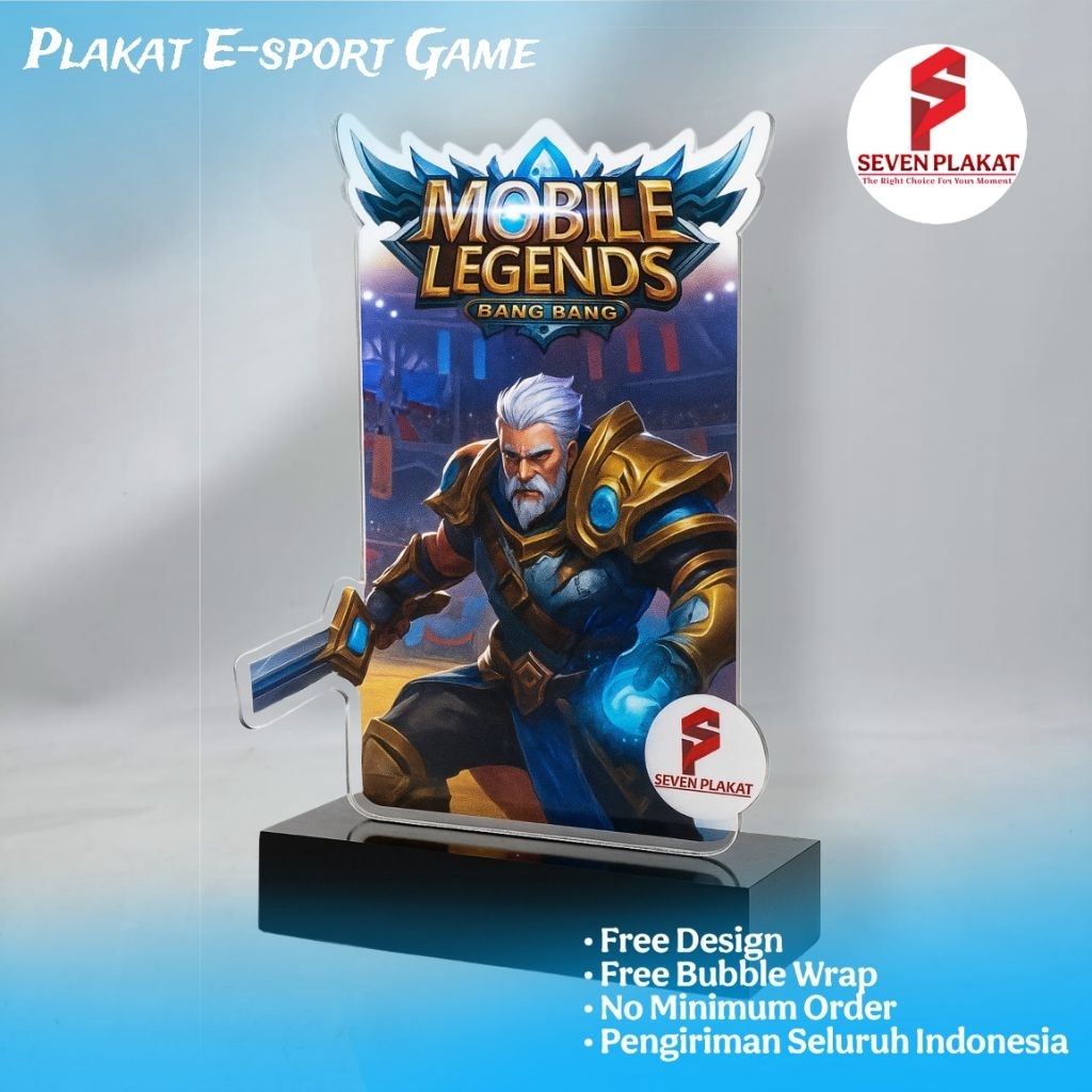 Piala E-sport Mobile Legends, Plakat Free Fire, Vandel Valorant, Trophy Call Of Duty