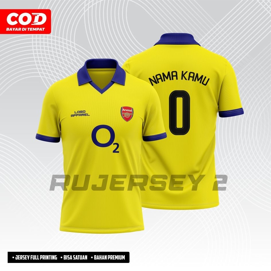 Jersey Arsenal 2003 Away Retro Full Printing