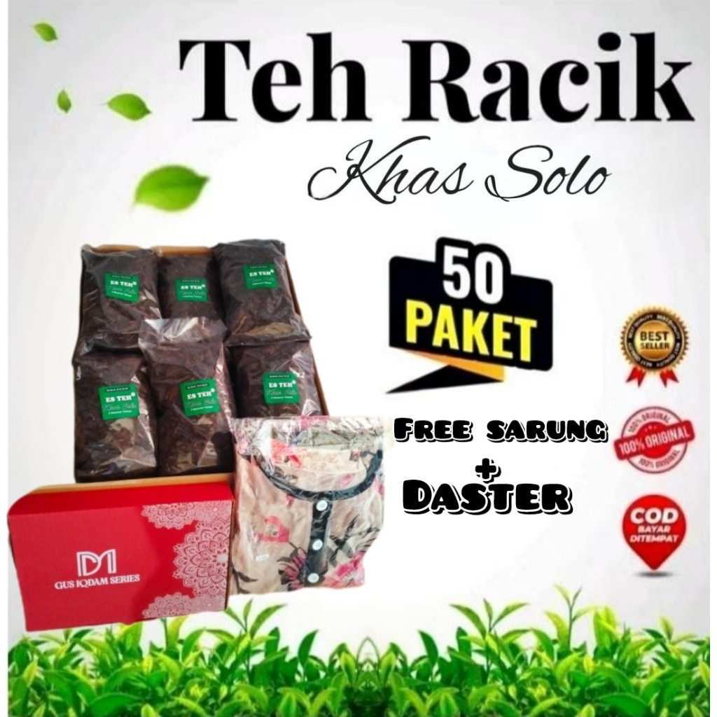 

[bonus dasterdanSarung]Paket 50 Teh Racikan Khas Solo Teh angkringan Teh warmindo Teh resto Teh segar harum wangi Melati Teh hijau