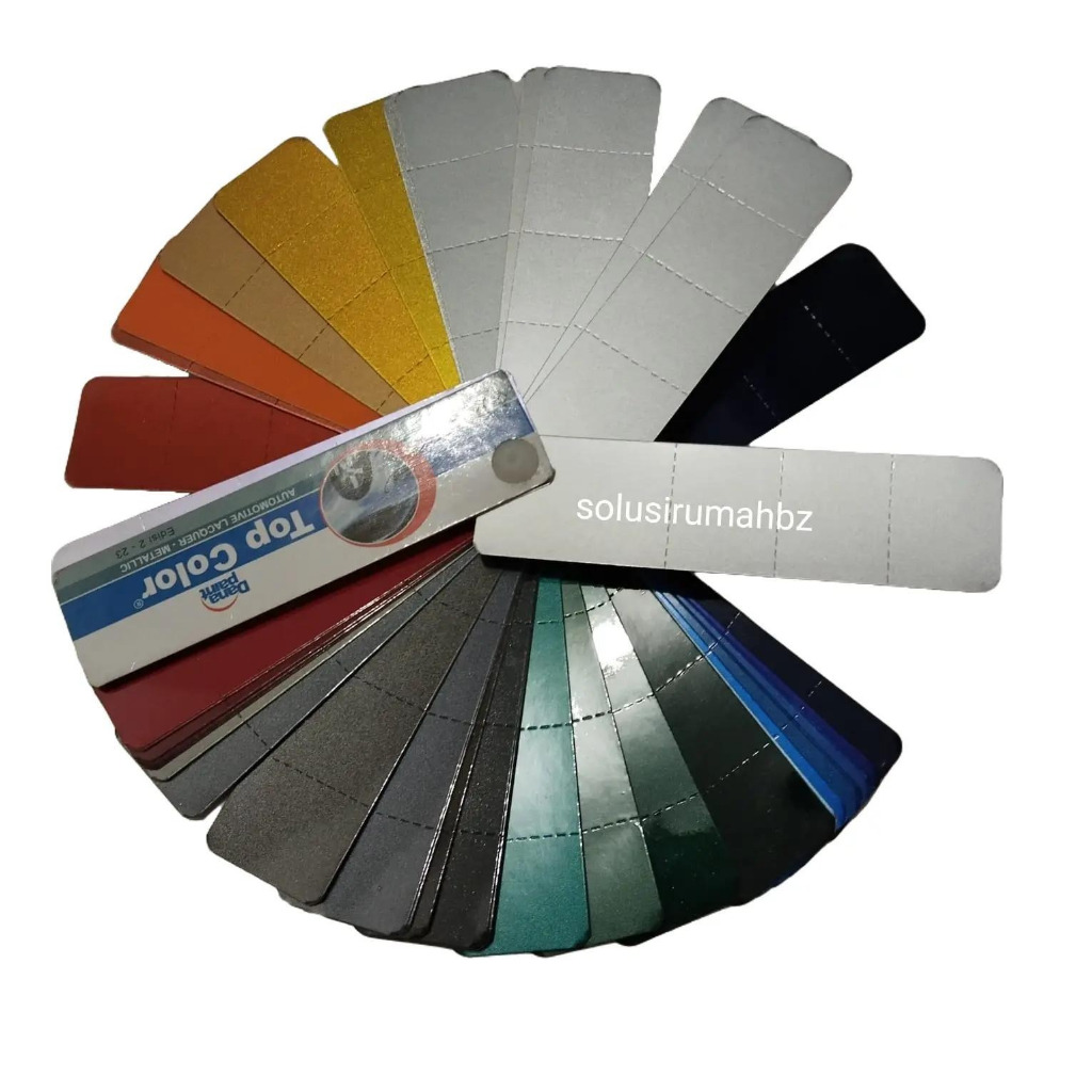 KATALOG CAT MOBIL KIPAS TOP COLOR METALLIC DANAPAINT TOPcolor warna Kartu Stationery