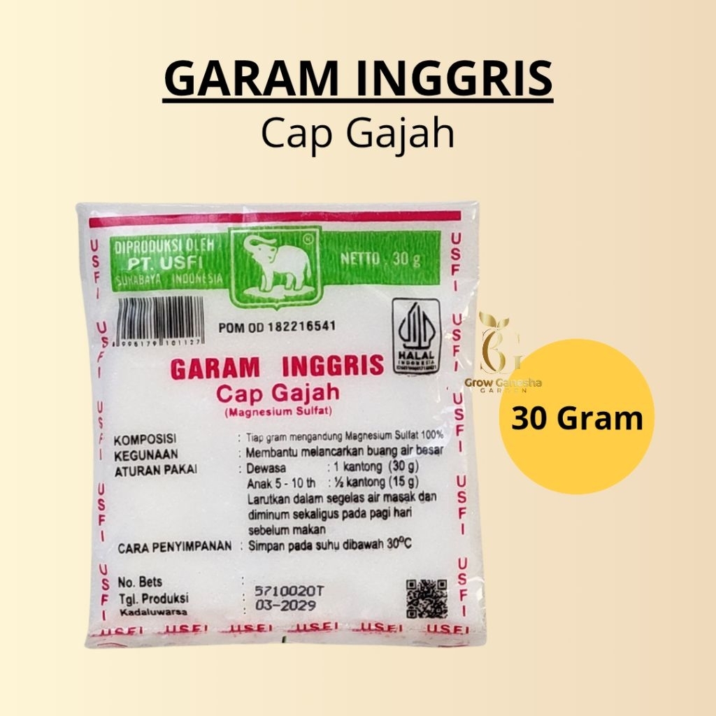 GARAM INGGRIS CAP GAJAH || GARAM INGGRIS || 30 GRAM