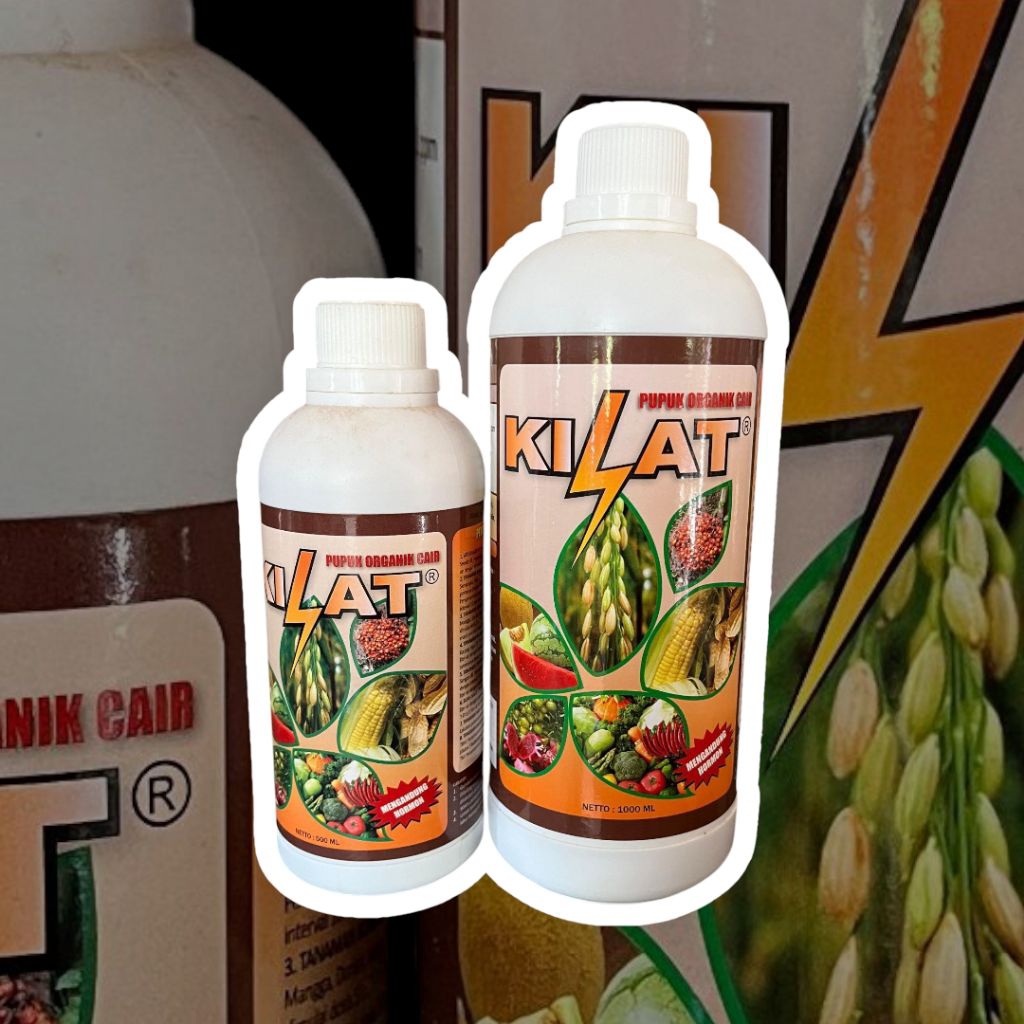 Pupuk Organik Cair KILAT – Penyubur Tanaman Padi, Jagung, Sayuran & Buah (500ml / 1000ml)