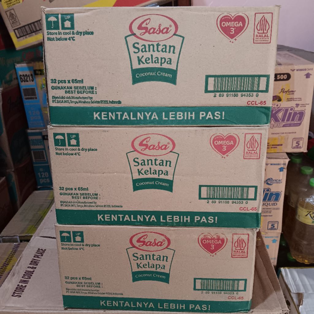 

Sasa Santan Kelapa 65ml 1Dus [ isi 32 pcs ]
