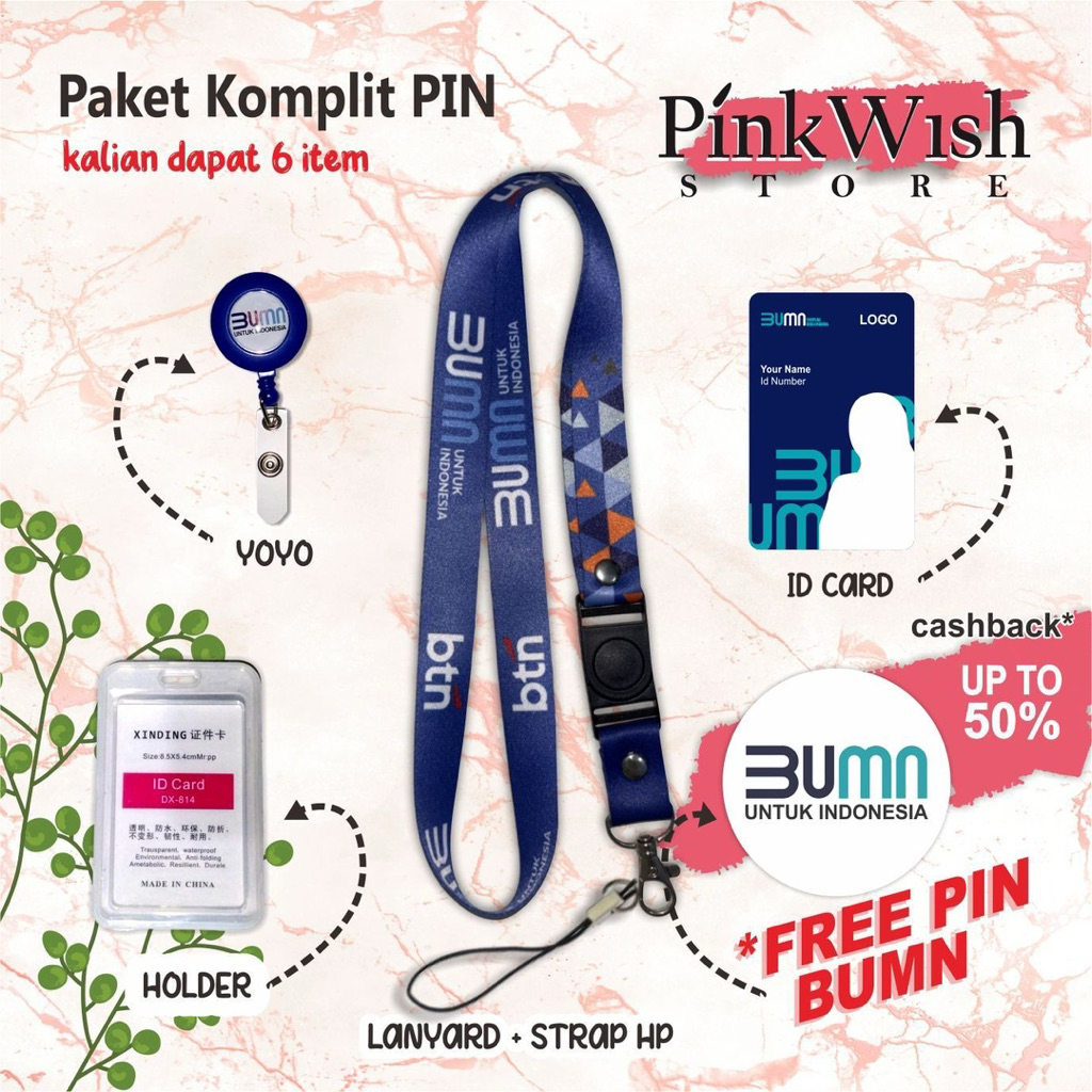 

Lanyard BTN LOGO BARU / Tali idcard BTN LOGO BARU [Ready stock] Termurah
