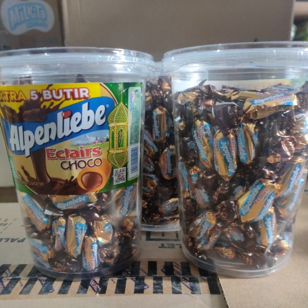 

Toples✓ Alpenliebe Eclair Choco✓100 butir + extra 5 butir