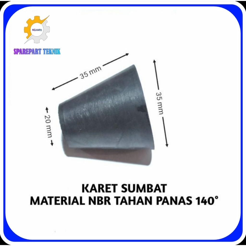 Karet Sumbat 20×35 Karet penyumbat lubang botol karet sumbat NBR