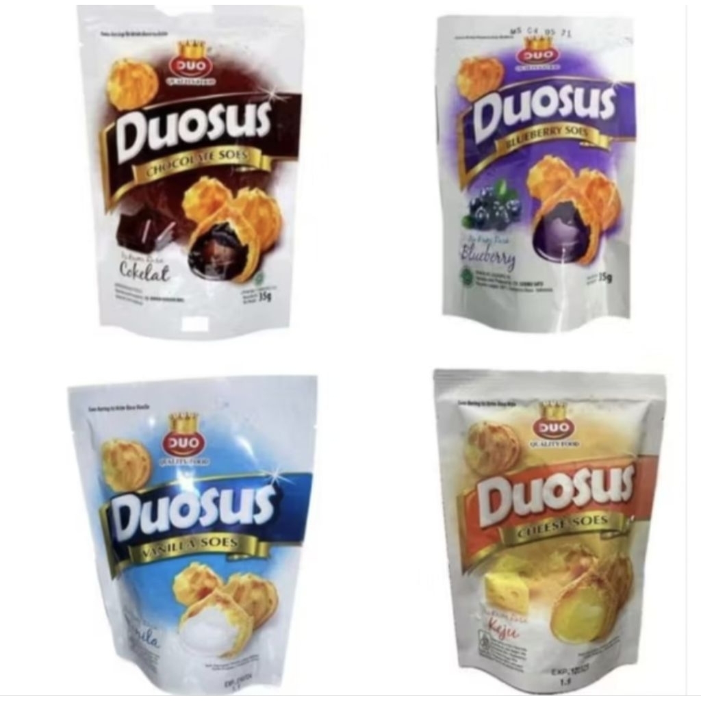 

Duosus Soes Kering Cokelat Blueberry Cheese Vanilla35gr