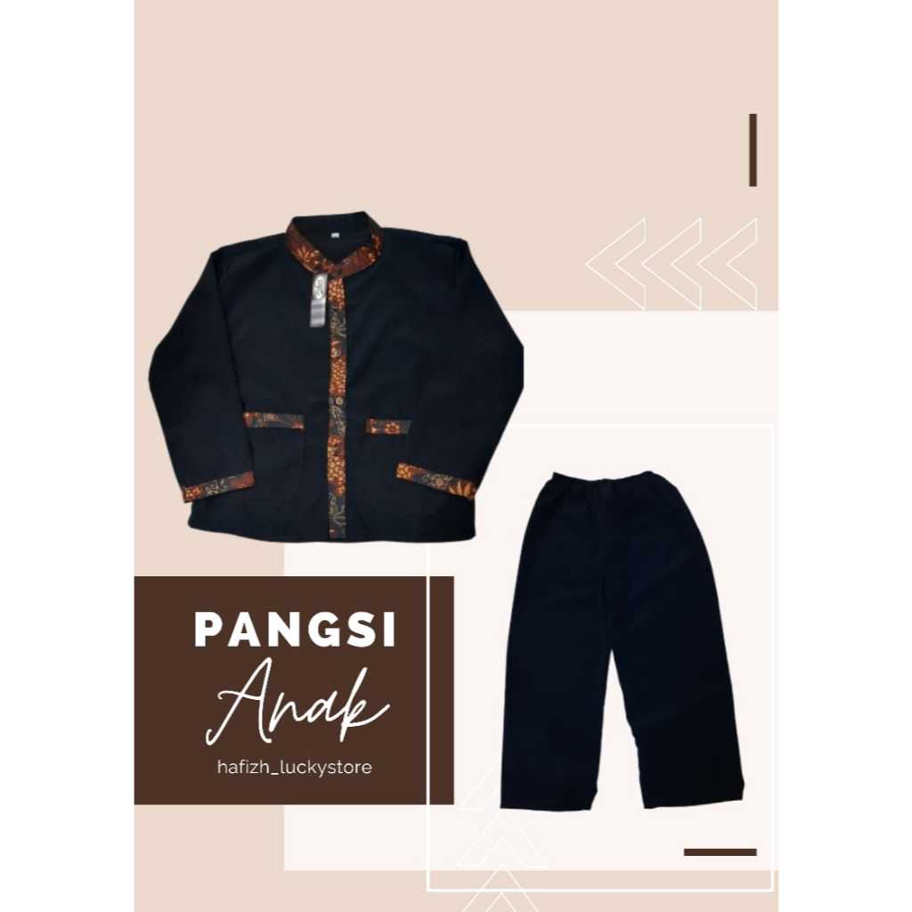 BAJU PANGSI PRIA ANAK SATU SETEL / PAKAIAN ADAT SUNDA By Hafizh Lucky Store