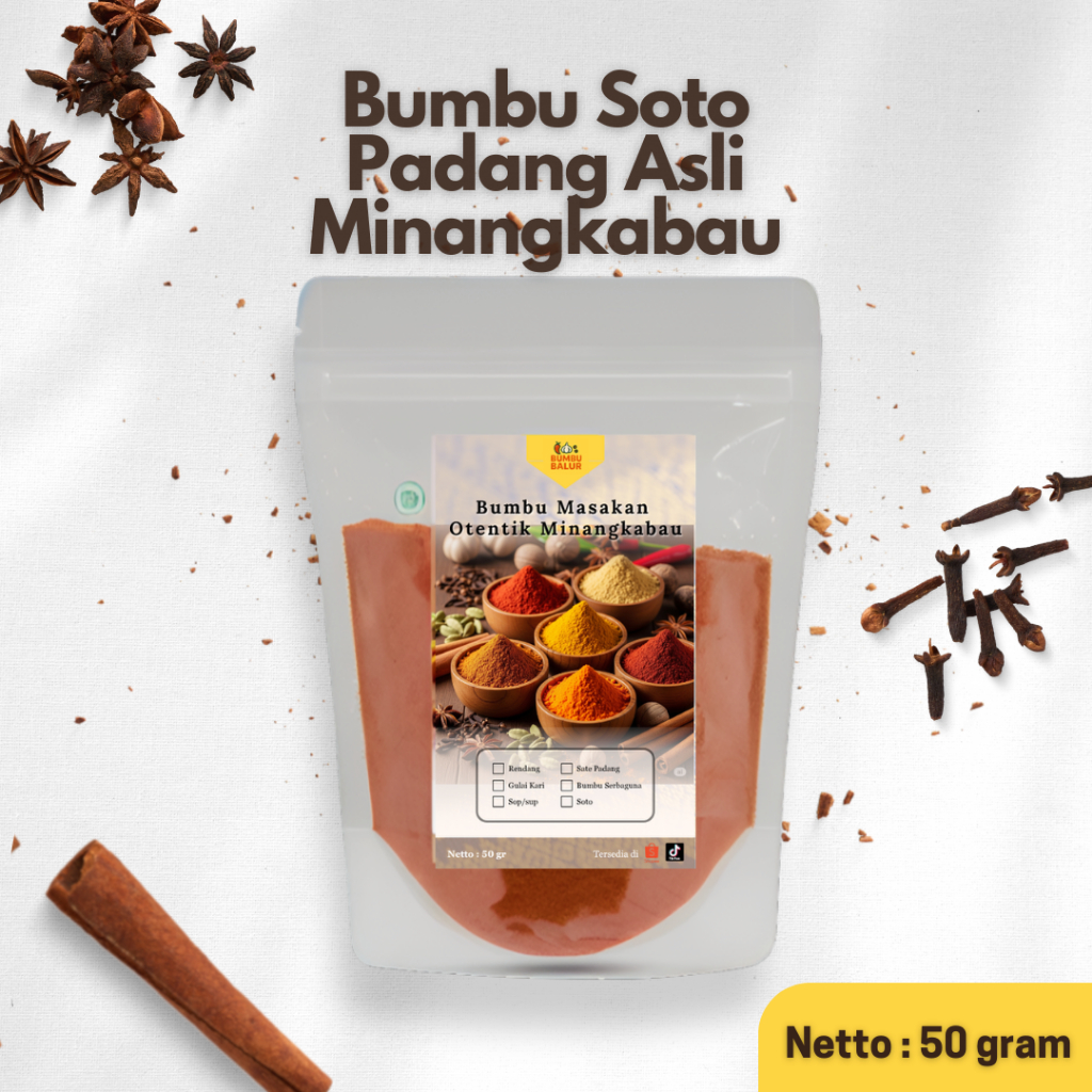 

Balur - Bumbu Soto Padang Asli Rempah Bubuk Khas Minangkabau Non MSG 50 gr