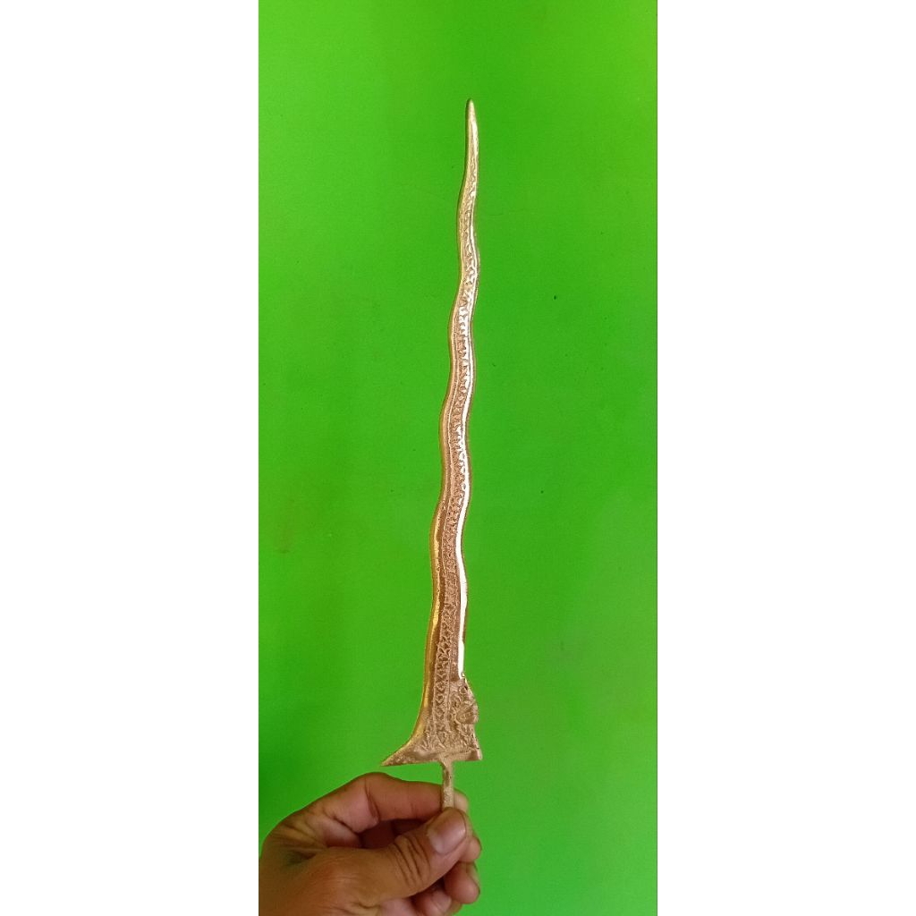 Sport Sistem Keris Kuningan Nogo Rojo Luk 11 Panjang 28 Cm