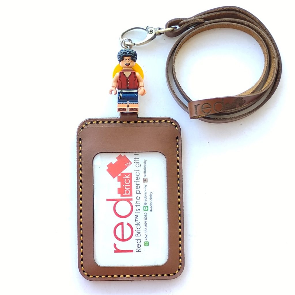 

LEGO One Piece Monkey D Luffy Name Tag Genuine Leather